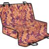 Orange Bohemian Floral Pattern Print Pet Car Back Seat Cover - 325fe9031837
