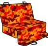 Orange Camouflage Print Pet Car Back Seat Cover - a60a55648159