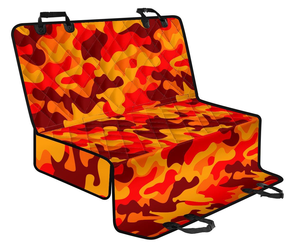 Orange Camouflage Print Pet Car Back Seat Cover - a60a55648159 Orange Camouflage Print Pet Car Back Seat Cover - a60a55648159