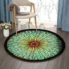 Orange Crush Round Carpet Floor Rug Living Room Bedroom Decor Round Area Rug Carpet