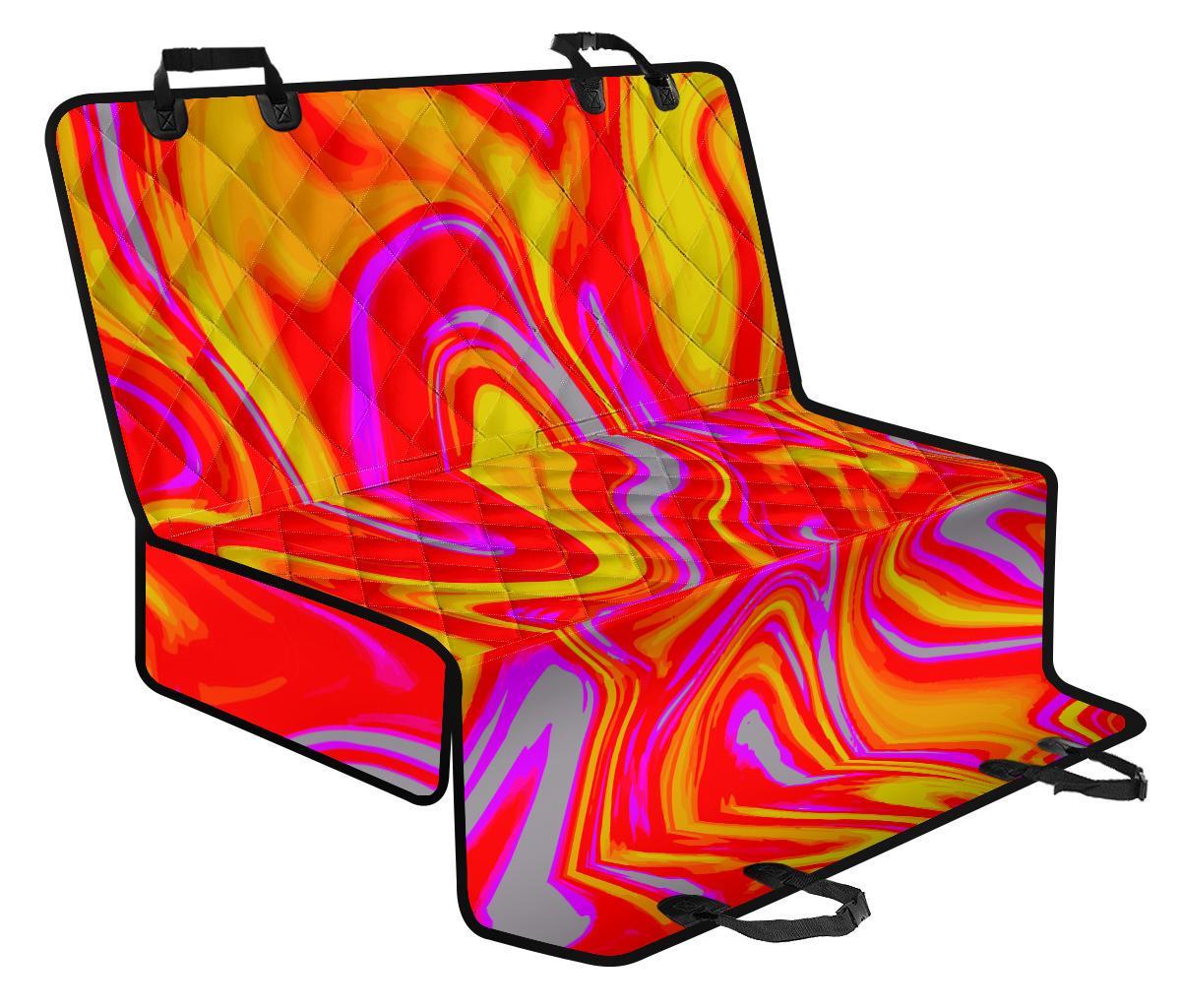 Orange Psychedelic Liquid Trippy Print Pet Car Back Seat Cover - a6c9304cded7 Orange Psychedelic Liquid Trippy Print Pet Car Back Seat Cover - a6c9304cded7