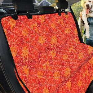 Orange Red Burning Japanese Flame Car Back Seat Cover Dog Car Seat Covers - f70fbb754e67