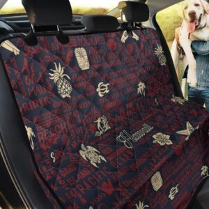 Ornamental Illustration Hawaiian Themed Pattern Design Car Back Seat Cover Dog Car Seat Covers - 3e4dc0fe59d9