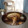 Ostrich Round Carpet Floor Rug Living Room Bedroom Decor Round Area Rug Carpet