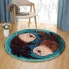 Otter Round Carpet Floor Rug Living Room Bedroom Decor Round Area Rug Carpet