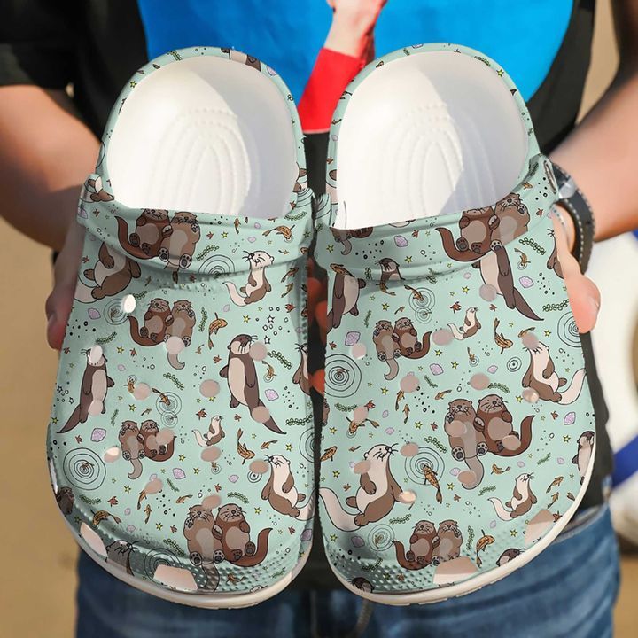 Otter Love Sku 1724 Crocs Crocband Clog Comfortable For Mens Womens Classic Clog Water Shoes Otter Love Sku 1724 Crocs Crocband Clog Comfortable For Mens Womens Classic Clog Water Shoes