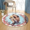Otter Lovers Round Carpet Floor Rug Living Room Bedroom Decor Round Area Rug Carpet