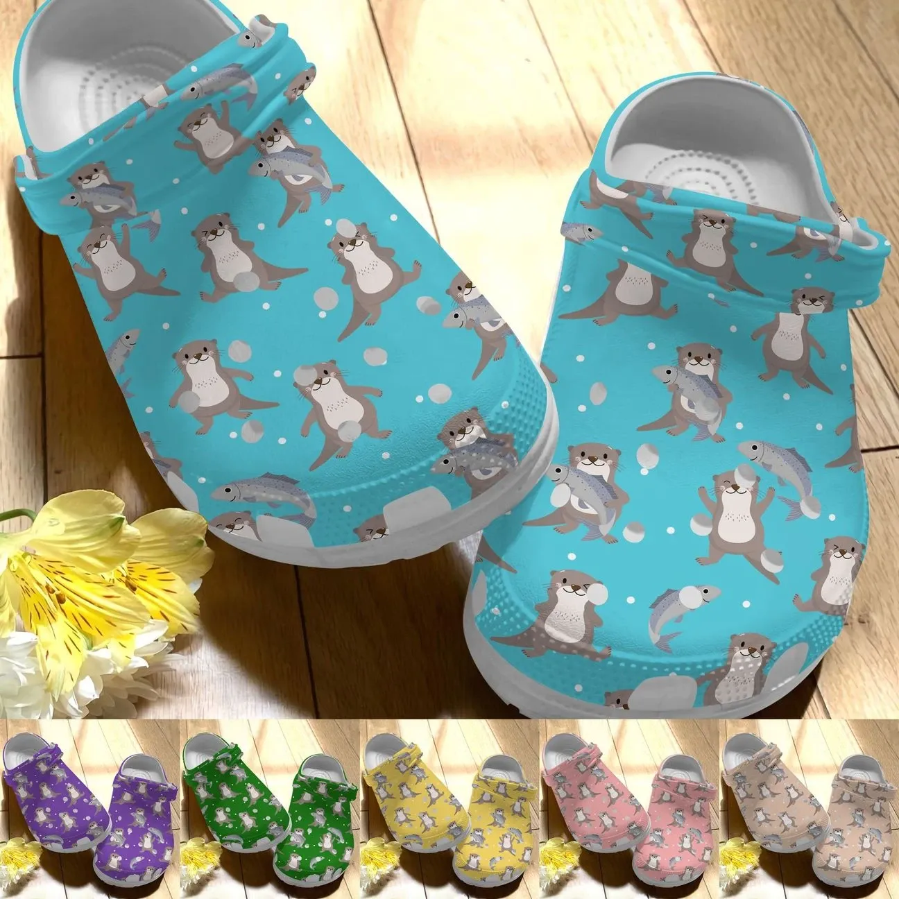 Otter Personalize Clog Custom Crocs Fashionstyle Comfortable For Women Men Kid Print 3D Whitesole Cute Otters Otter Personalize Clog Custom Crocs Fashionstyle Comfortable For Women Men Kid Print 3D Whitesole Cute Otters