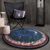Outer Space Stars Milky Way Round Carpet Floor Rug Living Room Bedroom Decor Round Area Rug Carpet