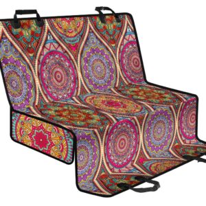 Oval Bohemian Mandala Patchwork Print Pet Car Back Seat Cover - 7a863457ff3a