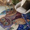 Owl And Baby Round Carpet Floor Rug Living Room Bedroom Decor Round Area Rug Carpet