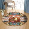 Owl Baby Round Carpet Floor Rug Living Room Bedroom Decor Round Area Rug Carpet