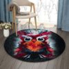 Owl Big Eyes Round Carpet Floor Rug Living Room Bedroom Decor Round Area Rug Carpet