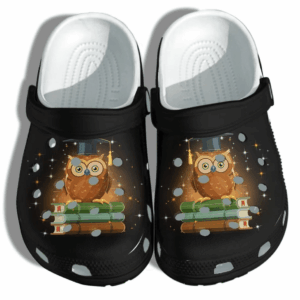 Owl Book Lover Shoes Crocs Clog – Girl Love Book Crocs Clog Shoes Gifts Bookworm Girl