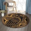 Owl Celtic Round Carpet Floor Rug Living Room Bedroom Decor Round Area Rug Carpet