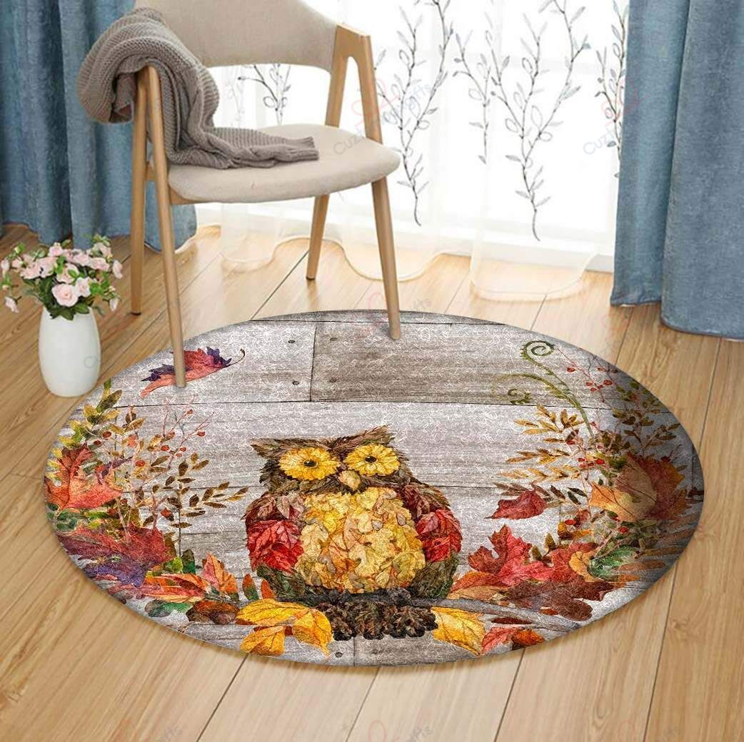 Owl Daisy Round Carpet Floor Rug Living Room Bedroom Decor Round Area Rug Carpet Owl Daisy Round Carpet Floor Rug Living Room Bedroom Decor Round Area Rug Carpet