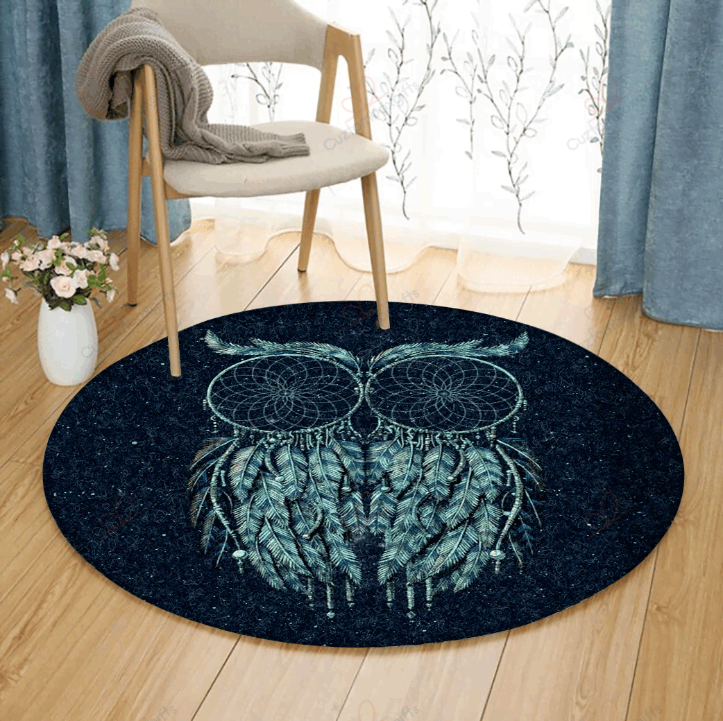 Owl Dream Catcher Round Carpet Floor Rug Living Room Bedroom Decor Round Area Rug Carpet Owl Dream Catcher Round Carpet Floor Rug Living Room Bedroom Decor Round Area Rug Carpet
