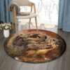 Owl Dreamcatcher Round Carpet Floor Rug Living Room Bedroom Decor Round Area Rug Carpet