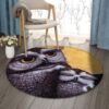 Owl Family In Moon Night Round Carpet Floor Rug Living Room Bedroom Decor Round Area Rug Carpet