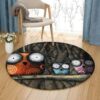 Owl Forest Round Carpet Floor Rug Living Room Bedroom Decor Round Area Rug Carpet