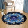 Owl In Night Round Carpet Floor Rug Living Room Bedroom Decor Round Area Rug Carpet