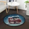 Owl Love Round Carpet Floor Rug Living Room Bedroom Decor Round Area Rug Carpet