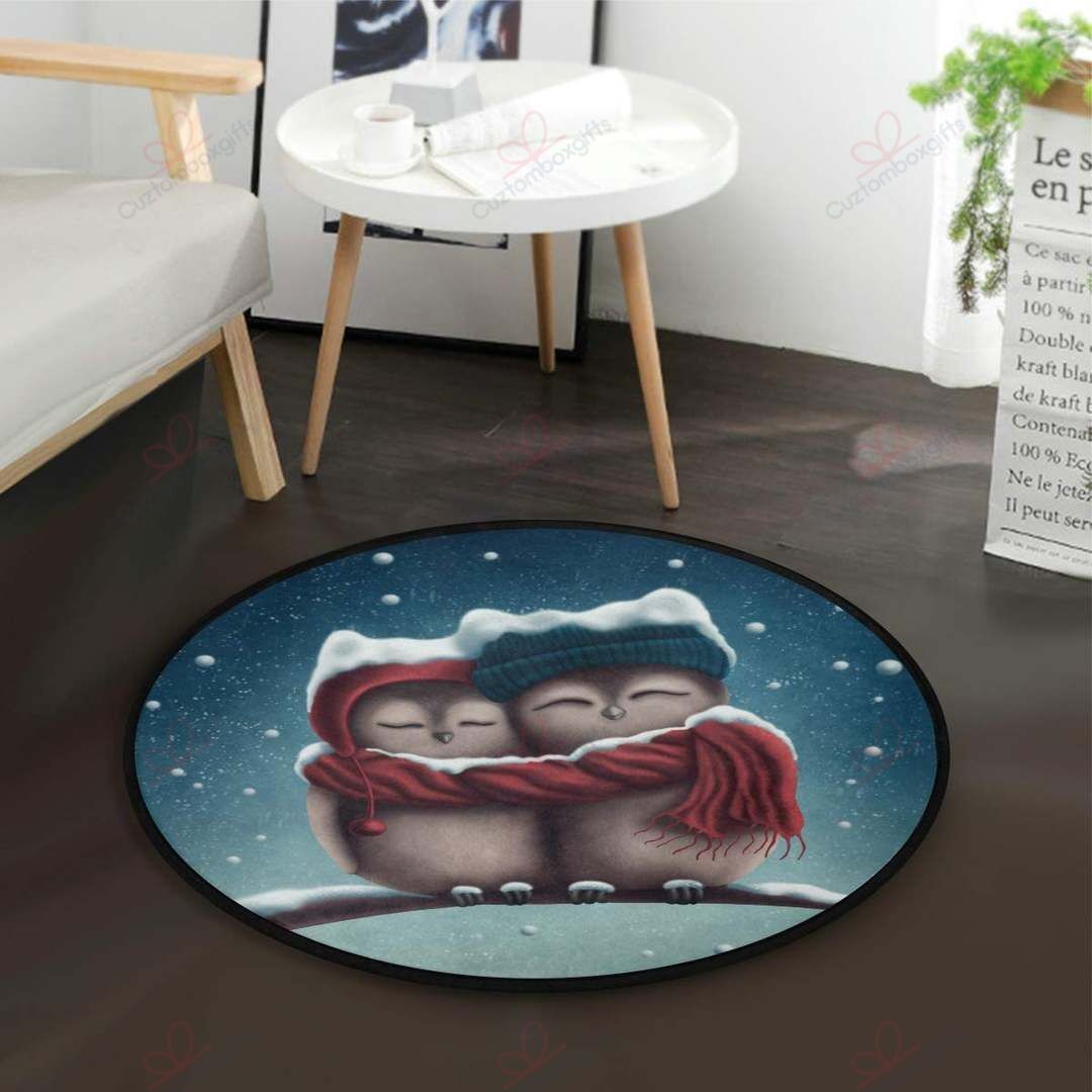 Owl Love Round Carpet Floor Rug Living Room Bedroom Decor Round Area Rug Carpet Owl Love Round Carpet Floor Rug Living Room Bedroom Decor Round Area Rug Carpet