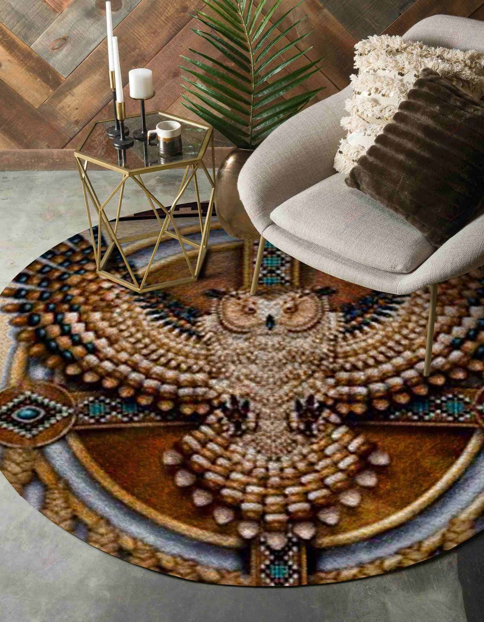 Owl Native America Round Carpet Floor Rug Living Room Bedroom Decor Round Area Rug Carpet Owl Native America Round Carpet Floor Rug Living Room Bedroom Decor Round Area Rug Carpet