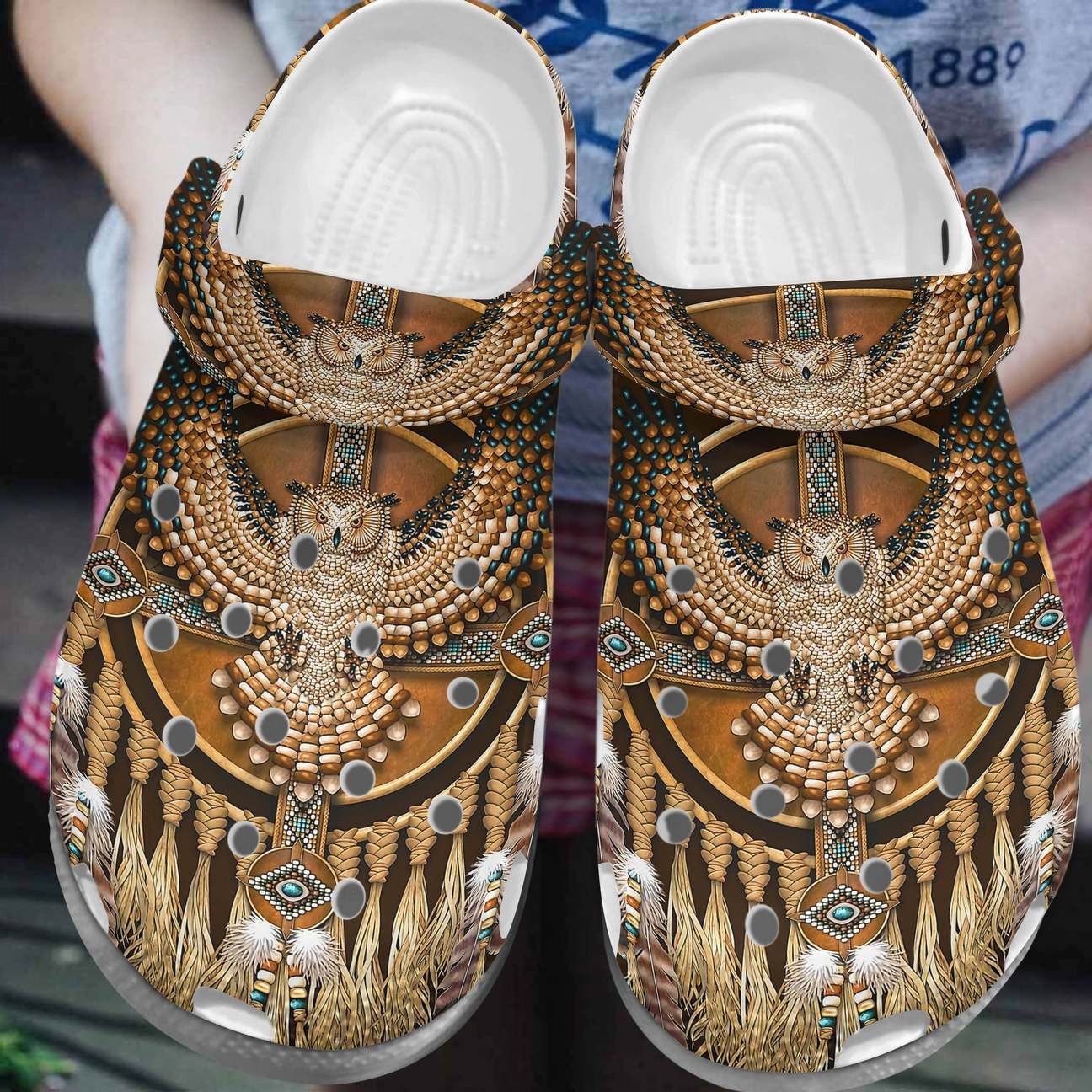 Owl Native Owl Personalized Clog Custom Crocs Comfortablefashion Style Comfortable For Women Men Kid Print 3D Owl Native Owl Personalized Clog Custom Crocs Comfortablefashion Style Comfortable For Women Men Kid Print 3D