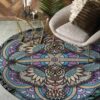 Owl Pattern 1 Round Carpet Floor Rug Living Room Bedroom Decor Round Area Rug Carpet