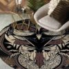 Owl Pattern 2 Round Carpet Floor Rug Living Room Bedroom Decor Round Area Rug Carpet