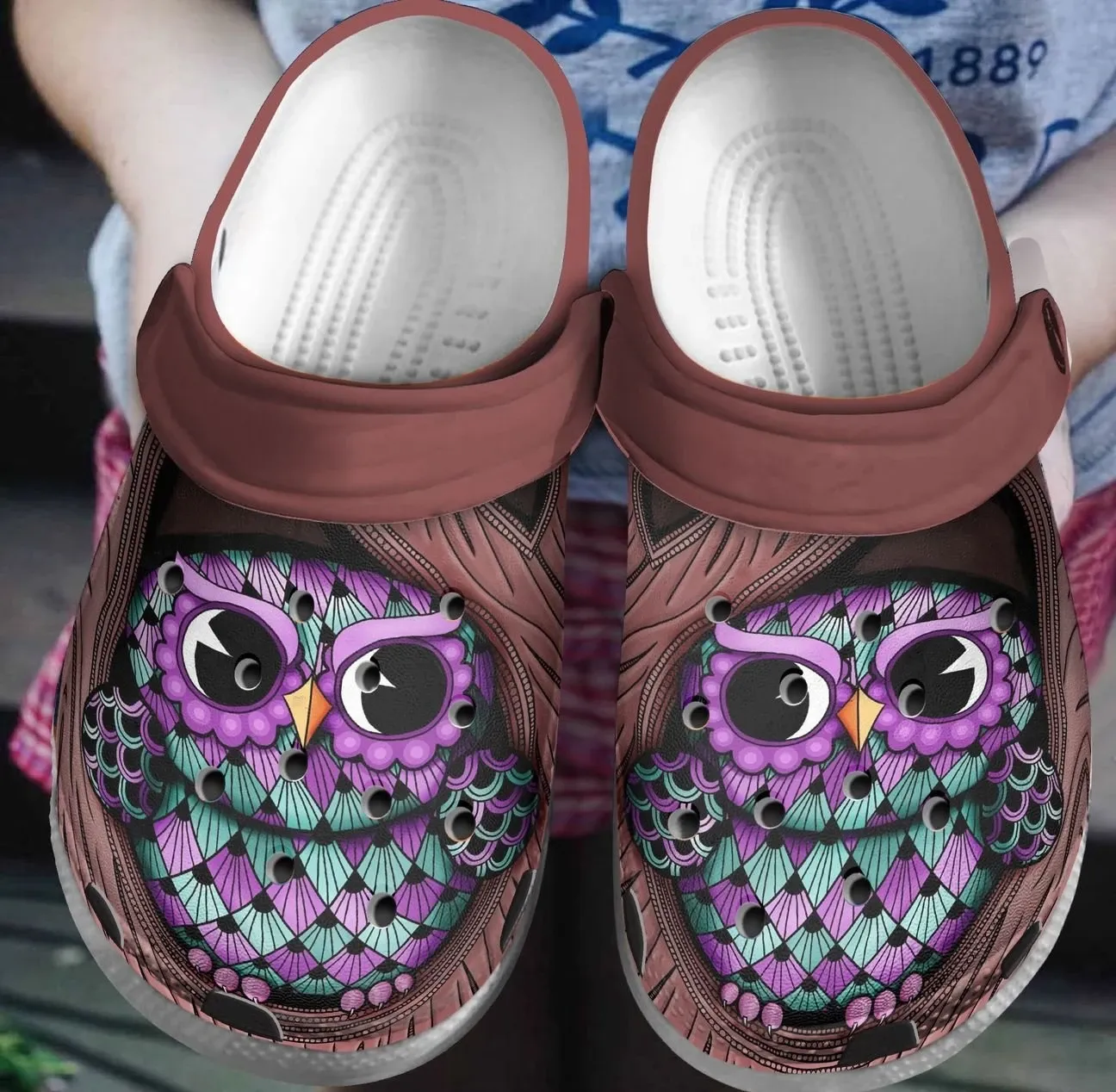Owl Personalize Clog Custom Crocs Fashionstyle Comfortable For Women Men Kid Print 3D Pretty Owl Owl Personalize Clog Custom Crocs Fashionstyle Comfortable For Women Men Kid Print 3D Pretty Owl