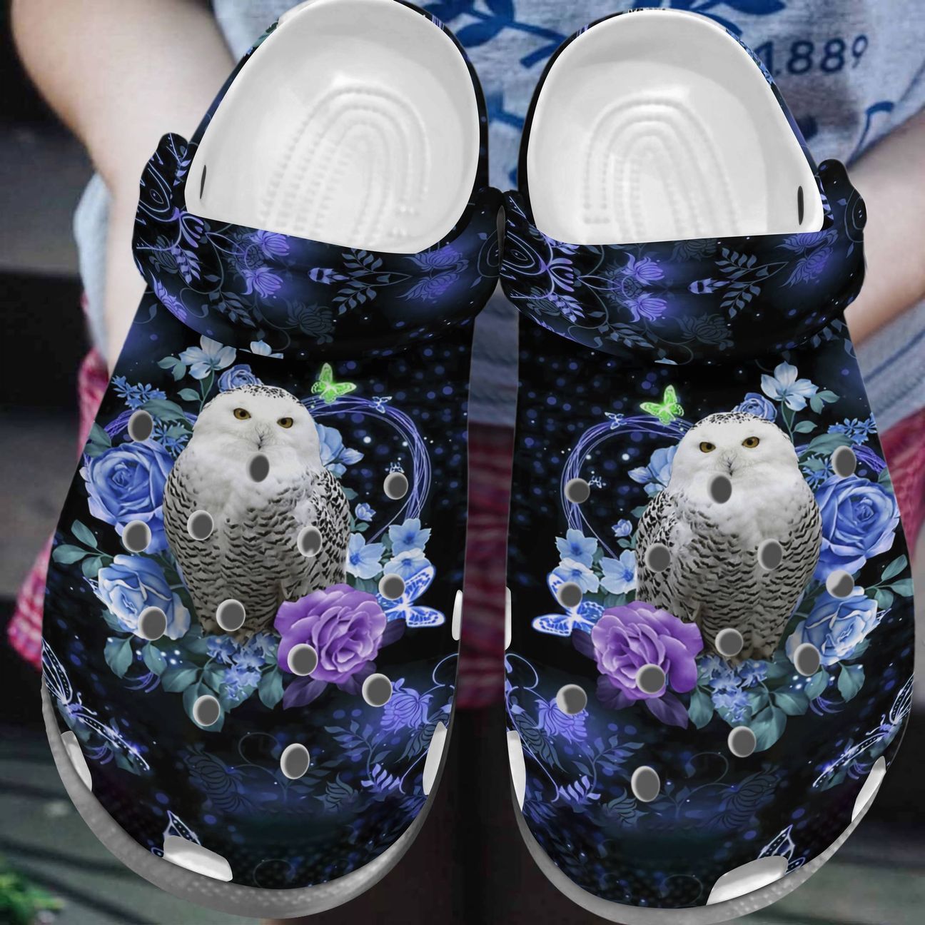 Owl Personalize Clog Custom Crocs Fashionstyle Comfortable For Women Men Kid Print 3D Whitesole Floral Night Owl Owl Personalize Clog Custom Crocs Fashionstyle Comfortable For Women Men Kid Print 3D Whitesole Floral Night Owl