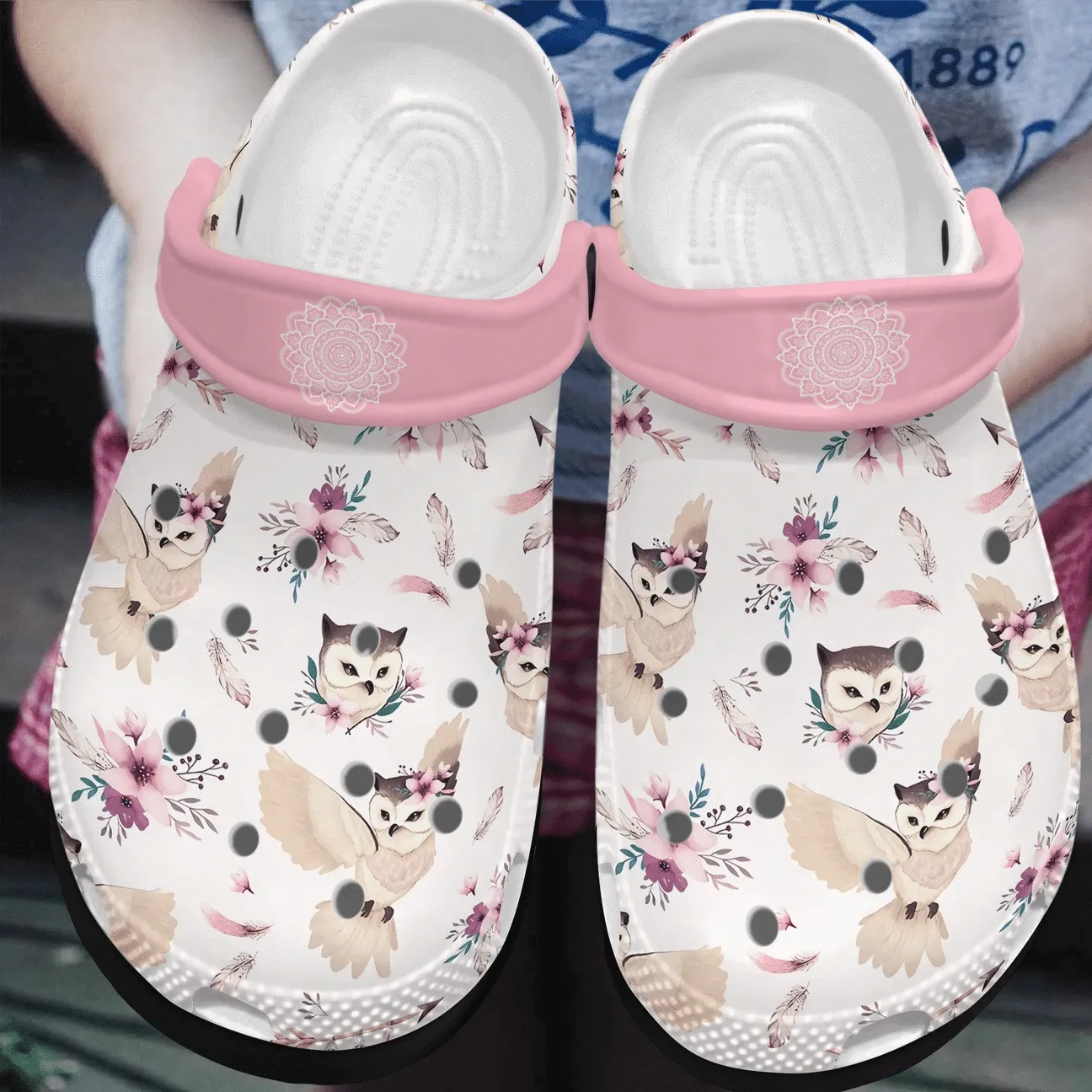 Owl Personalized Clog Custom Crocs Comfortablefashion Style Comfortable For Women Men Kid Print 3D Boho Owls Owl Personalized Clog Custom Crocs Comfortablefashion Style Comfortable For Women Men Kid Print 3D Boho Owls