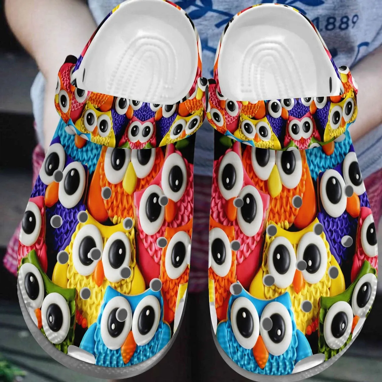 Owl Personalized Clog Custom Crocs Comfortablefashion Style Comfortable For Women Men Kid Print 3D Colorful Owls Owl Personalized Clog Custom Crocs Comfortablefashion Style Comfortable For Women Men Kid Print 3D Colorful Owls