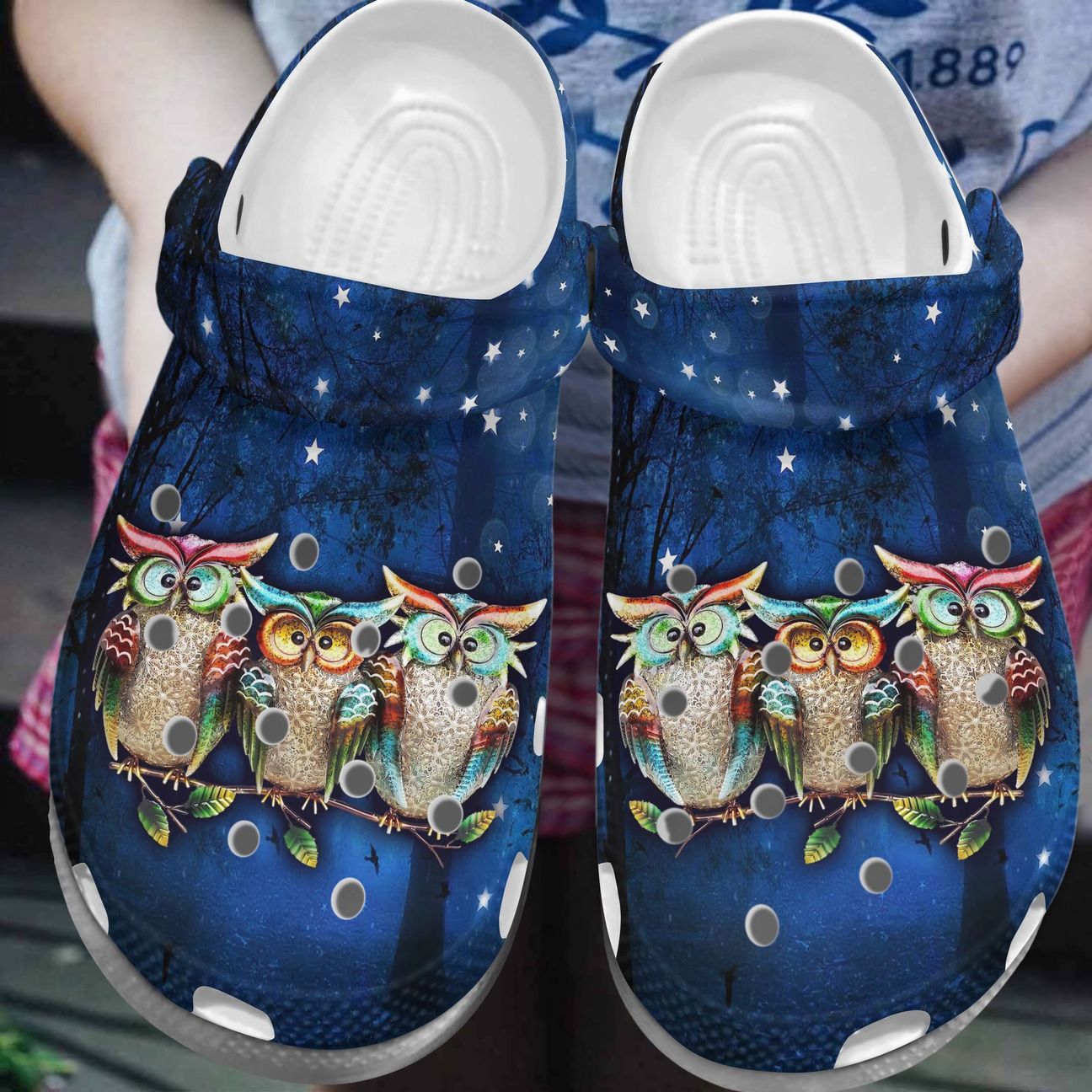 Owl Personalized Clog Custom Crocs Comfortablefashion Style Comfortable For Women Men Kid Print 3D Night Owl Owl Personalized Clog Custom Crocs Comfortablefashion Style Comfortable For Women Men Kid Print 3D Night Owl