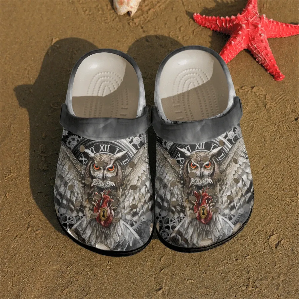 Owl Personalized Clog Custom Crocs Comfortablefashion Style Comfortable For Women Men Kid Print 3D Time Owl Personalized Clog Custom Crocs Comfortablefashion Style Comfortable For Women Men Kid Print 3D Time