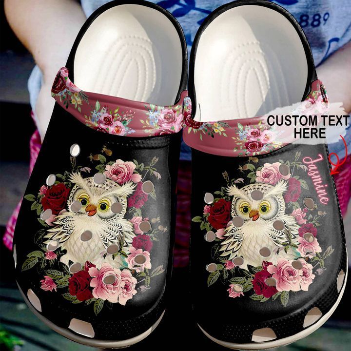 Owl Personalized Red Floral Sku 1752 Crocs Clog Clog Shoes Owl Personalized Red Floral Sku 1752 Crocs Clog Clog Shoes