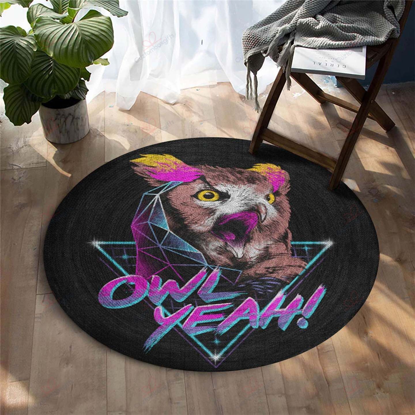 Owl Yeah Round Carpet Floor Rug Living Room Bedroom Decor Round Area Rug Carpet Owl Yeah Round Carpet Floor Rug Living Room Bedroom Decor Round Area Rug Carpet