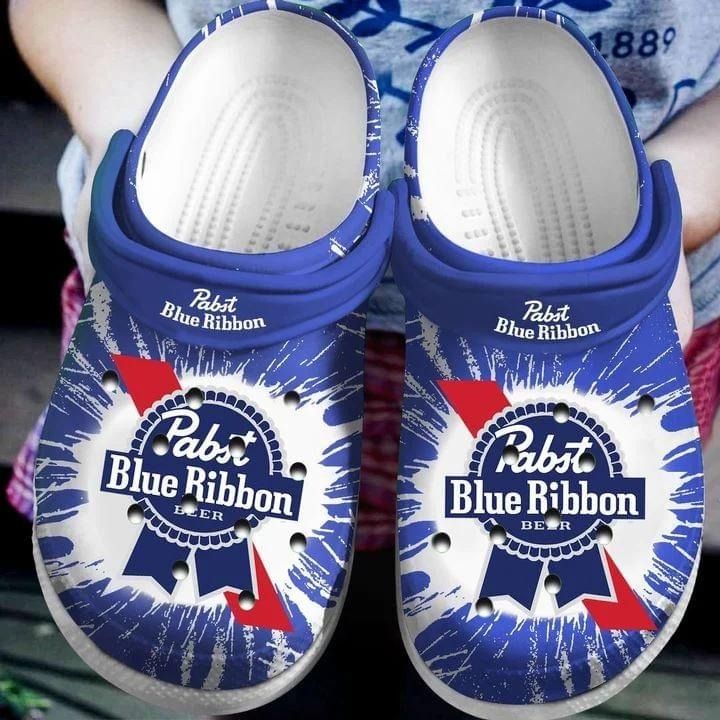Pabst Blue Ribbon No59 Crocs Crocband Clog Comfortable For Mens Womens Classic Clog Water Shoes Pabst Blue Ribbon No59 Crocs Crocband Clog Comfortable For Mens Womens Classic Clog Water Shoes