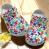 Painting Colorful Puzzle Crocs Clog Shoes – Autism Awareness Shoes Crocbland Clog Gifts For Boy Girl Daughter Son