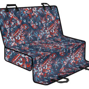 Paisley Floral Bohemian Pattern Print Pet Car Back Seat Cover - 9cd2effd5b9a