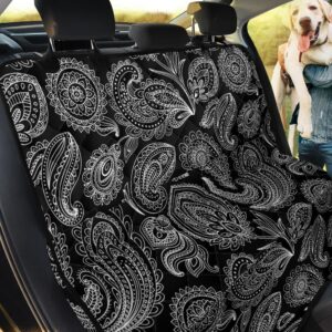 Paisley Pattern Black And White V Car Back Seat Cover Dog Car Seat Covers - 932d83b1c7b0