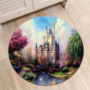Palace Round Carpet Floor Rug Living Room Bedroom Decor Round Area Rug Carpet