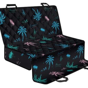 Palm Tree Summer Beach Pattern Print Pet Car Back Seat Cover - 51a089576e48