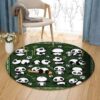 Panda Baby Round Carpet Floor Rug Living Room Bedroom Decor Round Area Rug Carpet