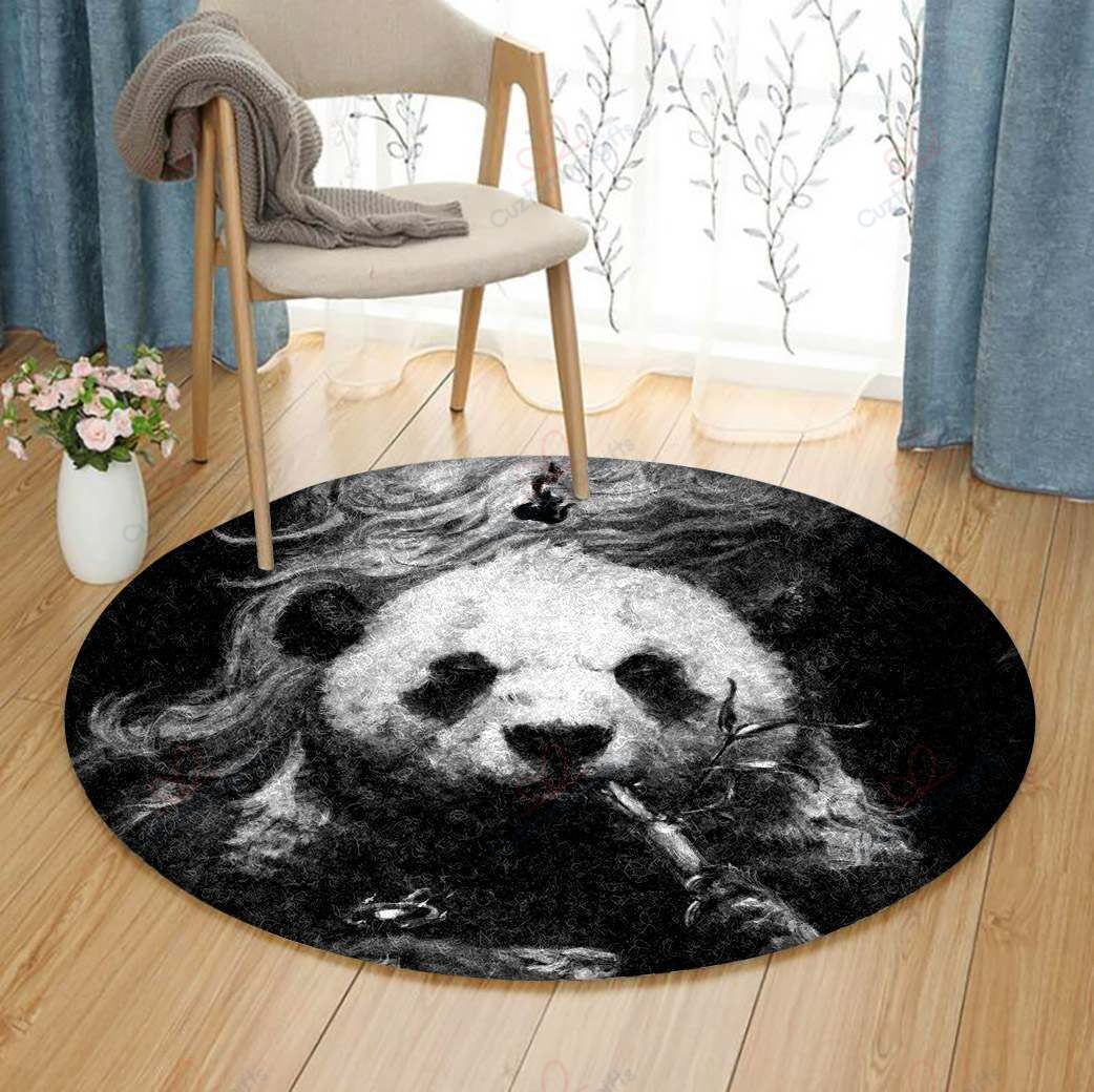 Panda Bear Round Carpet Floor Rug Living Room Bedroom Decor Round Area Rug Carpet Panda Bear Round Carpet Floor Rug Living Room Bedroom Decor Round Area Rug Carpet