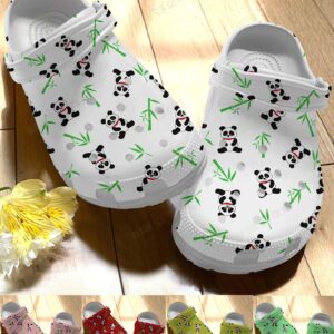 Panda Crocs Clog Classic Clog Whitesole Colorful Panda Hr14 Shoes