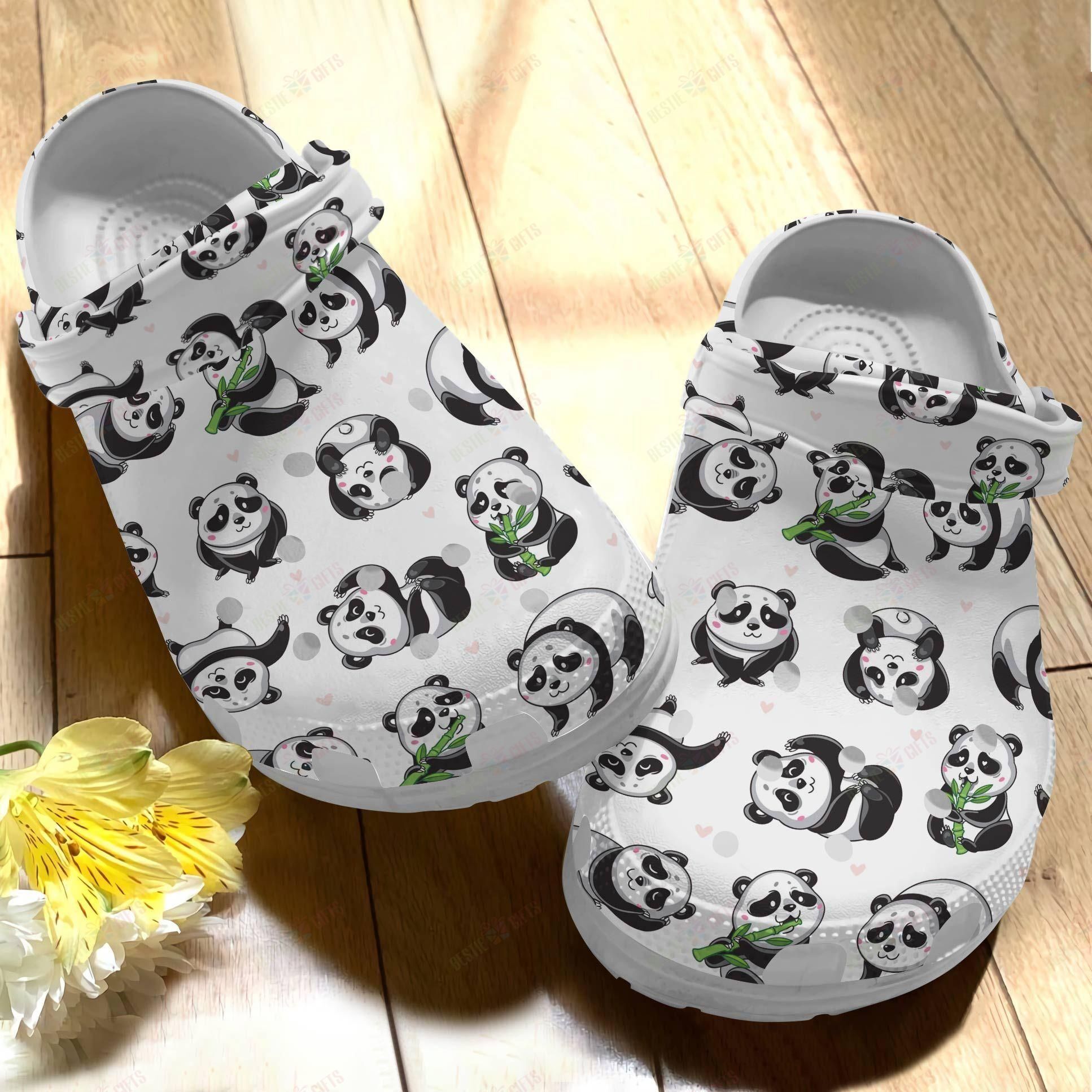Panda Crocs Clog Classic Clog Whitesole Panda Lover Color Series Shoes Panda Crocs Clog Classic Clog Whitesole Panda Lover Color Series Shoes