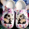 Panda Cute Sku 1774 Crocs Crocband Clog Comfortable For Mens Womens Classic Clog Water Shoes